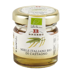 Miele Brezzo - Miele di Castagno Mignon - Vasetto Vetro - 20 x 35 g