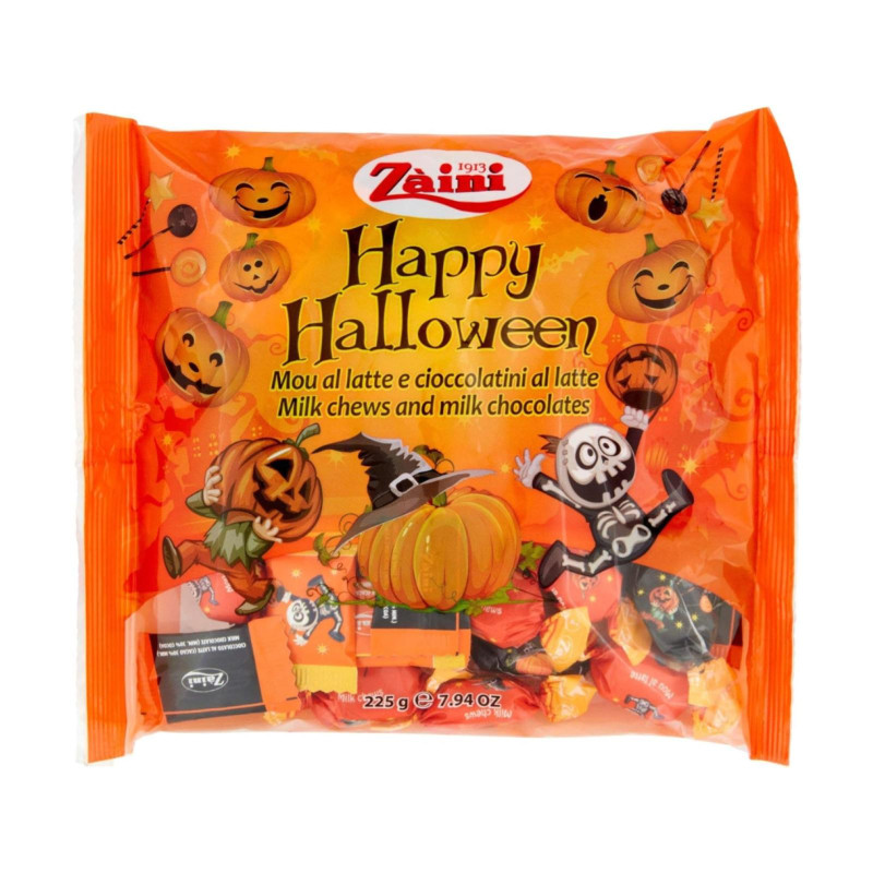 Happy Halloween Zaini - Caramelle Mou e Cioccolatini al Latte - Busta da 225 g