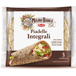 Piadelle Mulino Bianco Integrale - 3 Piadine - 6 x 225 gr