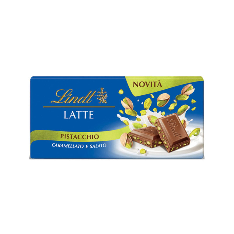 Tavoletta Cioccolato al Latte - Lindt Gamme Bleue - Latte e Pistacchio - 100 g