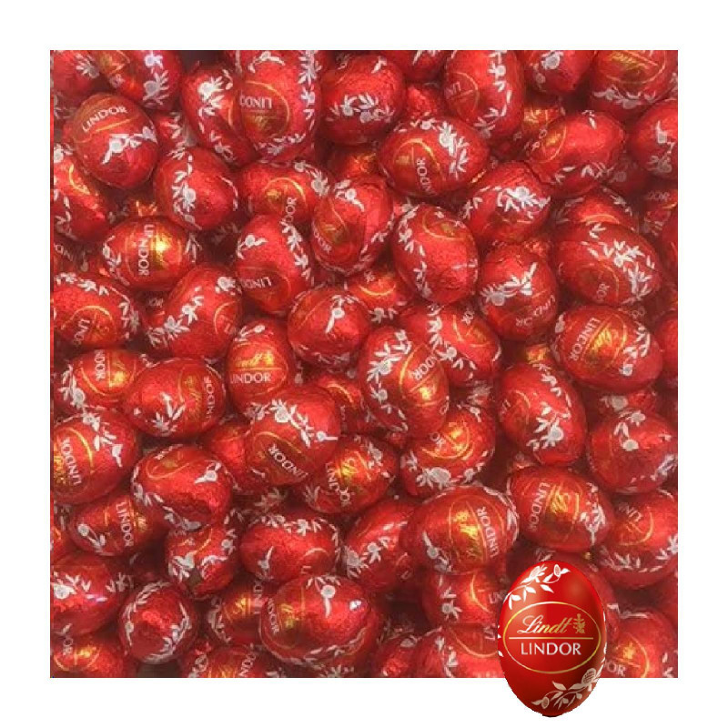 Ovetti Cioccolato al Latte Lindt Lindor - Latte - ROSSO - 500 gr