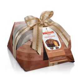 Panettone Bonifanti - Glassato al Caffè - Incartato a Mano - 1 Kg