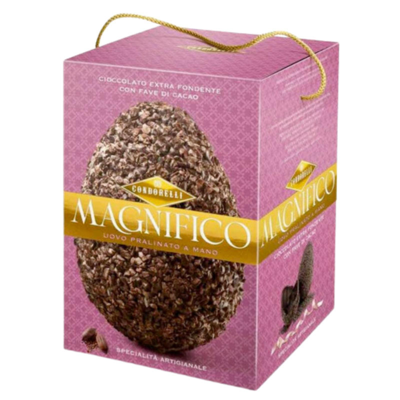 Uovo Cioccolato - Condorelli - Magnifico - Fondente con Fave di Cacao - 230 g