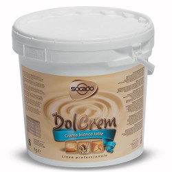 Dolcream Crema Spalmabile al Latte - Cioccolato Bianco Secchio 6 kg