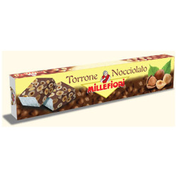 Torrone Millefiori - Nocciolato - Cioccolato con Nocciole - 150 gr