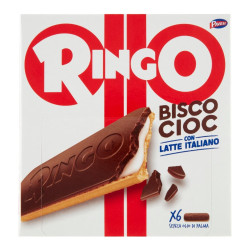 Biscotti Ringo Bisco Cioc - Con Crema al Latte - 6 Snack - 162 g