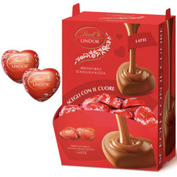 Cioccolatini Cuori Lindor - Cioccolato al Latte - Lindt - Morbido...