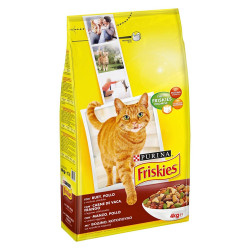 FRISKIES Adult Crocchette Gatto con Manzo Pollo e Verdure 4 kg