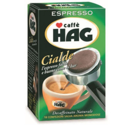 Caffè in Cialde - Caffè Hag Decaffeinato - Dek - 18 Cialde 