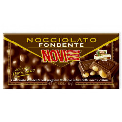 Tavoletta Cioccolato Fondente Novi con Nocciole Intere - 130 gr