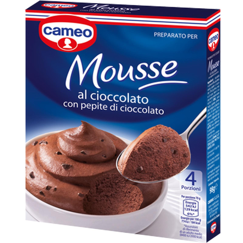 Mousse al Cioccolato Cameo - Con Pepite di Cioccolato - 98 gr