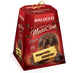 Pandoro Balocco - Pandoro MaxiCiok Double - Cioccolato Fondente e Latte 800 gr