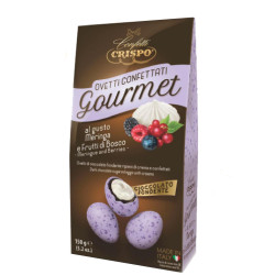 Ovetti Confettati Crispo - Gourmet - Cioccolato Fondente Meringa e Frutti Bosco - 150 g