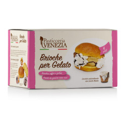 Brioche per Gelato - Pasticceria Venezia - 4 Pezzi da 48 g 