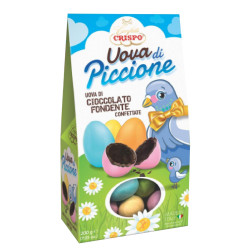 Ovetti Cioccolato Fondente Confettati - Uova di Piccione Crispo 200 g