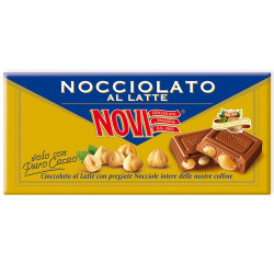 Tavoletta Cioccolato Al Latte Novi con Nocciole Intere - 130 gr