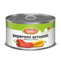 Peperoni Arrostiti interi e Spellati - D'Amico - Lattina da 400 gr