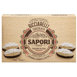 Ricciarelli Golosi alla Mandorla Con Base Cioccolato - Sapori - 154 gr