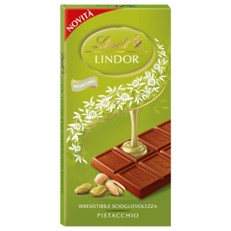 Tavoletta Cioccolato al Latte Lindt - Lindor - Pistacchio - 100 gr