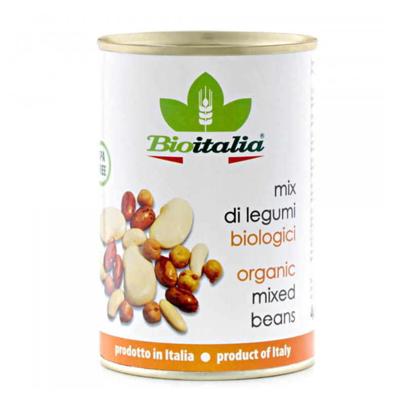 Mix di Legumi Lessi BIO in latta - BioItalia - 400 g