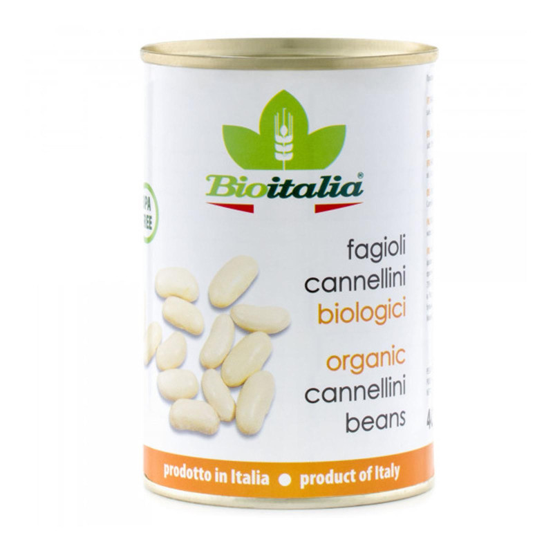 Fagioli Cannellini lessi BIO in latta - BioItalia - 400 g