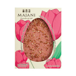 Plato' Cioccolato Majani - Cioccolato Bianco con Polvere di Fragola Disidratata - 250 g