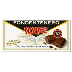 Tavoletta Cioccolato - Novi - Fondente Nero 72% Cacao - 100 gr