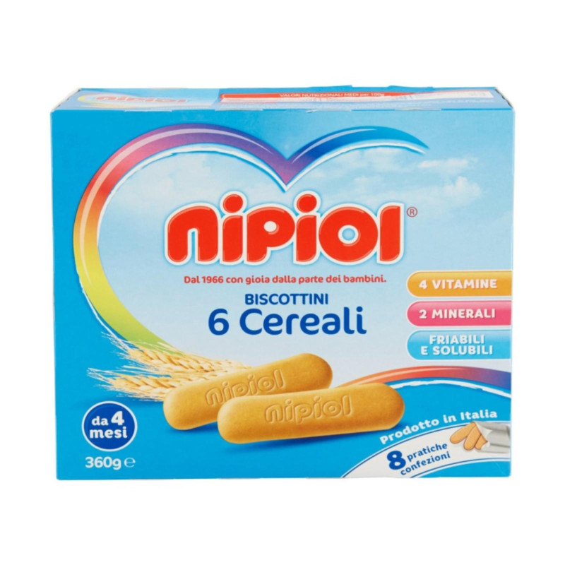 Biscotti Nipiol - 6 Cereali - 360 gr