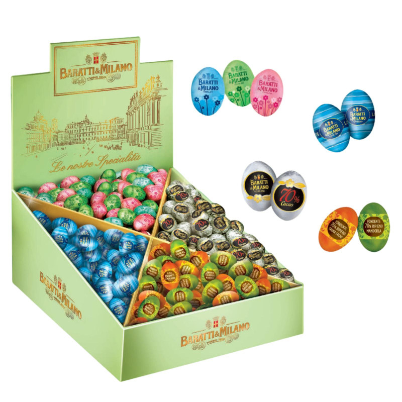 Ovetti Baratti & Milano - Cioccolato al Latte - Ripieno Pistacchio - 500 g