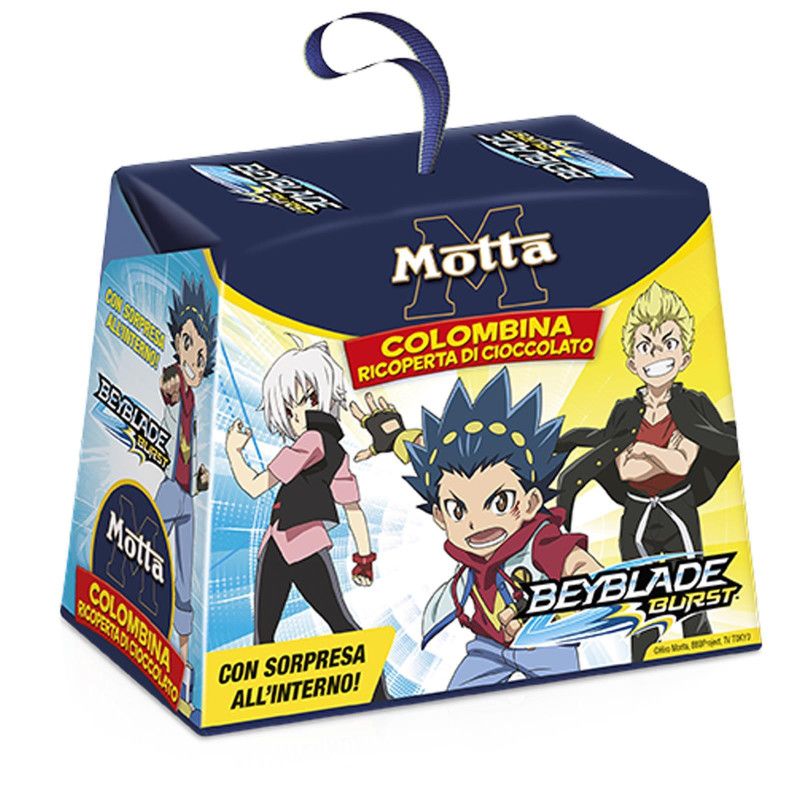 Mini Colomba Colombina Ricoperta Cioccolato - Motta 100 gr Beyblade 12 Pezzi