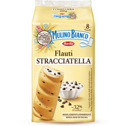 Merendine Mulino Bianco - Flauti alla Stracciatella - 8 Pz - 280 gr