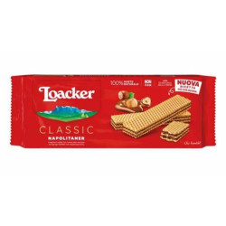 Biscotti Wafer Loacker - Classic Napolitaner - Nocciola - 175 gr