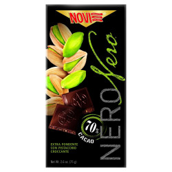 Tavoletta Cioccolato - Novi - NeroNero Pistacchio Croccante - Cacao...