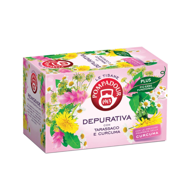 Pompadour - Tisana Depurativa Plus - Confezione da 18 Filtri 