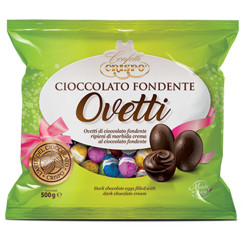 Ovetti Crispo Cioccolato Fondente Colorati - Ovetti Ripieni - Busta...