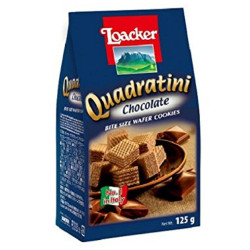 Biscotti Wafer Loacker - Quadratini - Chocolate - Cioccolato - 125 gr