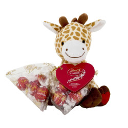 Giraffe Peluche Lindor - Lindt - Cioccolatini Boules al Latte 100 g