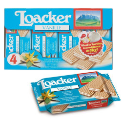 Biscotti Wafer Loacker - Classic Vanille - Vaniglia - 4 Snack da 45 gr