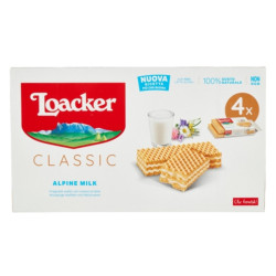 Biscotti Wafer Loacker - Classic Milk - Latte - 4 Snack da 45 gr