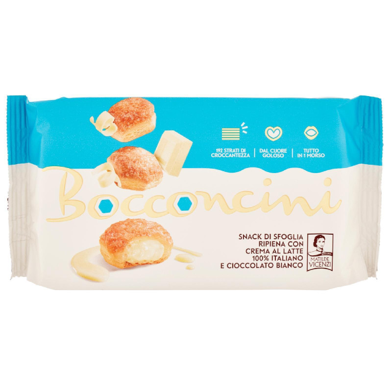 Millefoglie d'Italia - Bocconcini Con Cioccolato Bianco - Vicenzi - 125 gr