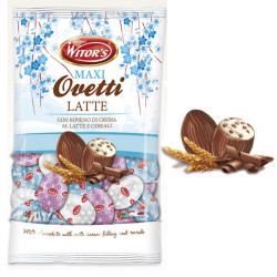 Maxi Ovetti Cioccolato Latte Ripieno al Latte e Cereali - Witor's -...