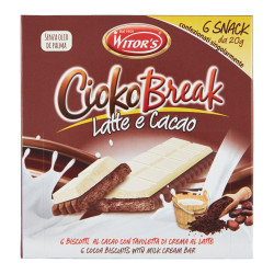 Snack CiokoBreak - Latte e Cacao - Witor's - 120 gr - 6 Barrette da...