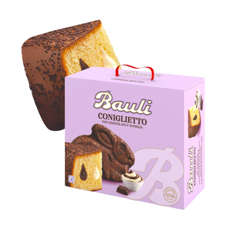 Colomba Bauli - Coniglietto - Con Cioccolato e Vaniglia - 650 g