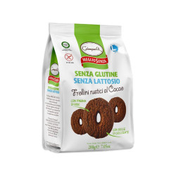 Biscotti Giampaoli - Frollini Rustici al Cacao - Senza Glutine e Senza Lattosio - 200 g