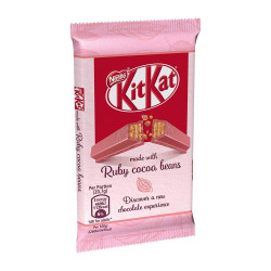 Barretta Kit Kat Pink - Cioccolato Ruby con Fave di Cacao - Rosa -...