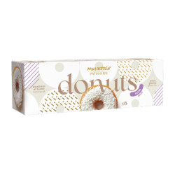 Donuts Maxtris - Patisserie - Gusto Panna - Bianco - Confezione da...