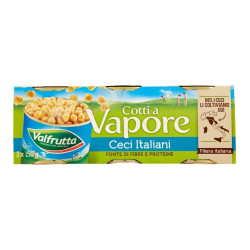 Ceci Valfrutta - Ceci Italiani Lessi - 3 Barattoli da 150 gr