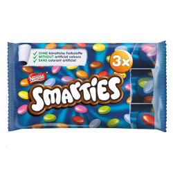 Tubi Smarties Nestle - Cioccolatini Colorati - 3 da 38 gr