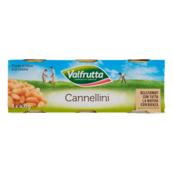 Fagioli Valfrutta - Cannellini Italiani - 3 Barattoli da 400 gr