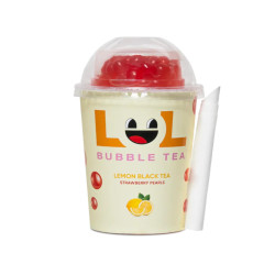 Bevanda Bubble Tea - Lol - Lemon Black Tea e Strawberry Pearls - 10...
